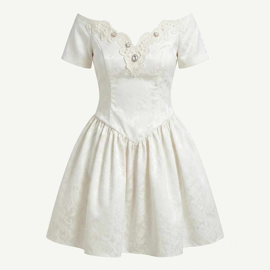 GUNNE SAX 거니섹 빈티지 화이트 레이스 오프숄더 원피스 1
