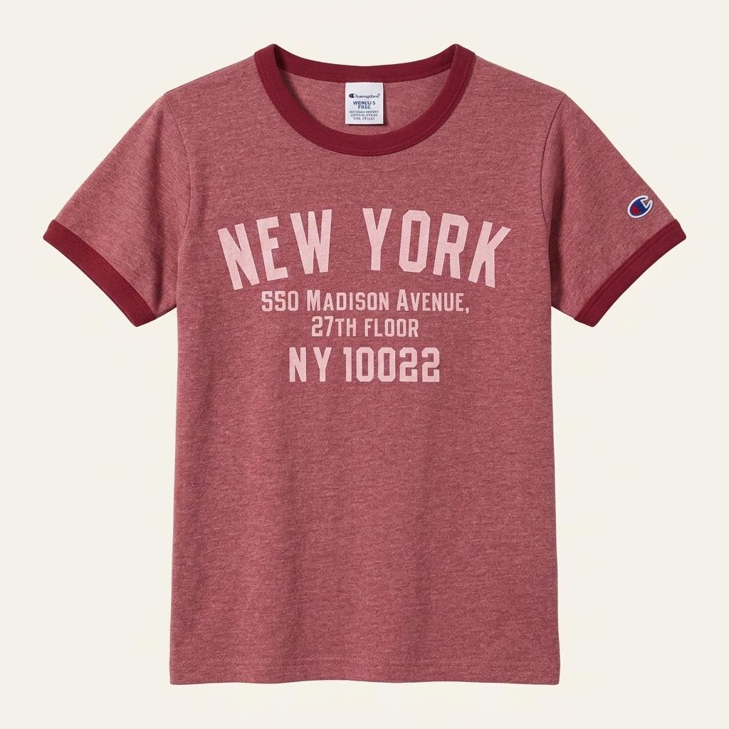 챔피온 링거 반팔 티셔츠 NEW YORK 1