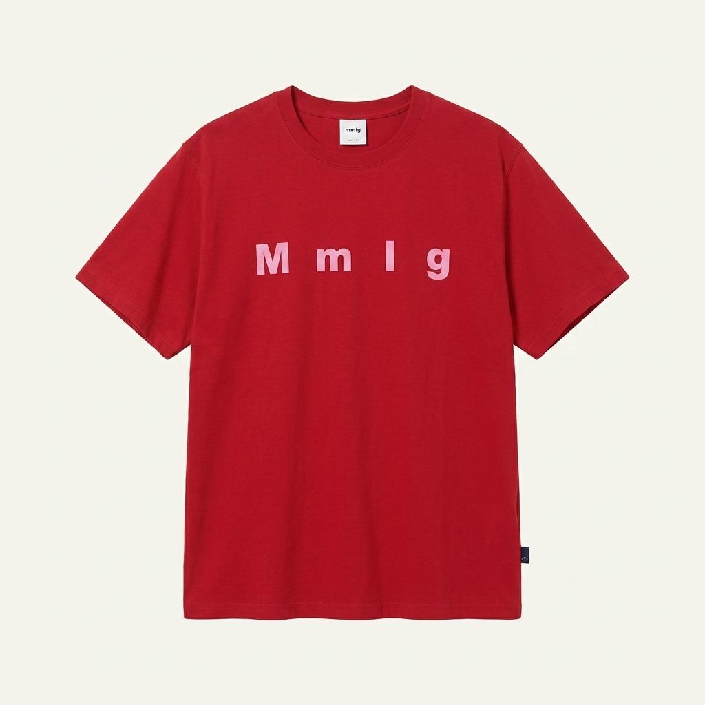 Mmlg 엠엠엘지 로고 레터링 반팔 티셔츠 레드 1