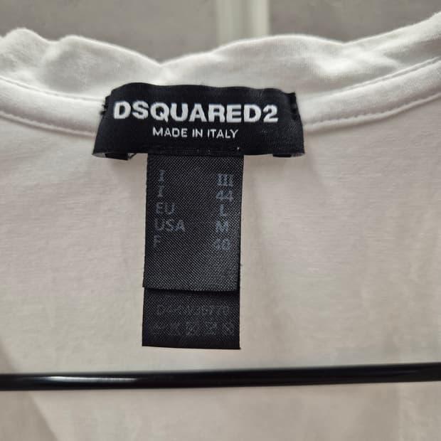 DSQUARED2 화이트 브이넥 티셔츠 L 8