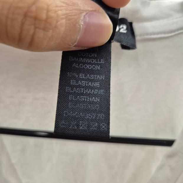 DSQUARED2 화이트 브이넥 티셔츠 L 9