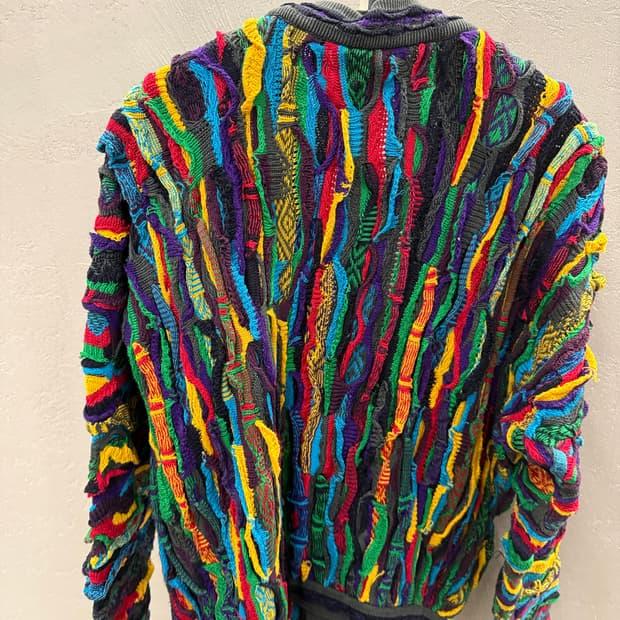 빈티지 쿠지 Coogi 케이블 가디건 SS 4
