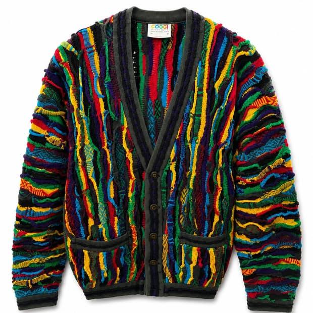 빈티지 쿠지 Coogi 케이블 가디건 SS 2