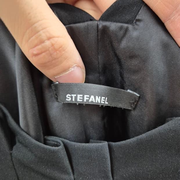 STEFANEL 블랙 플리츠 원피스 85 5
