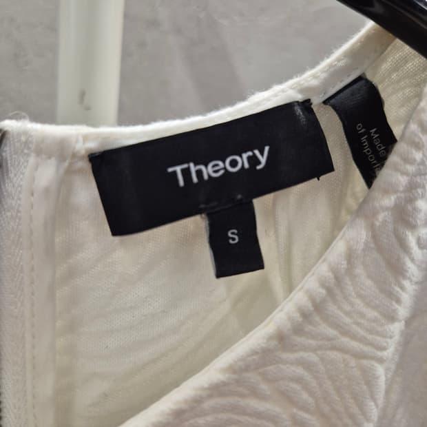 이론(Theory) 화이트 페플럼 블라우스 S 6