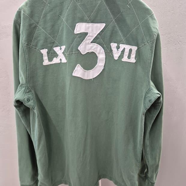 90s 폴로 랄프로렌 골프클럽 자수 빅V패치 헤비코튼 럭비셔츠 L 4