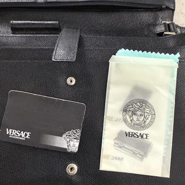 베르사체 정품 블랙 가죽 클러치백 7