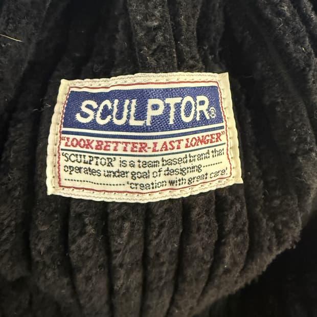 SCULPTOR 블랙 코듀로이 복조리 백팩 4