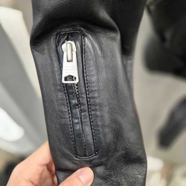 ALLSAINTS 블랙 램스킨 라이더 자켓 UK S 6
