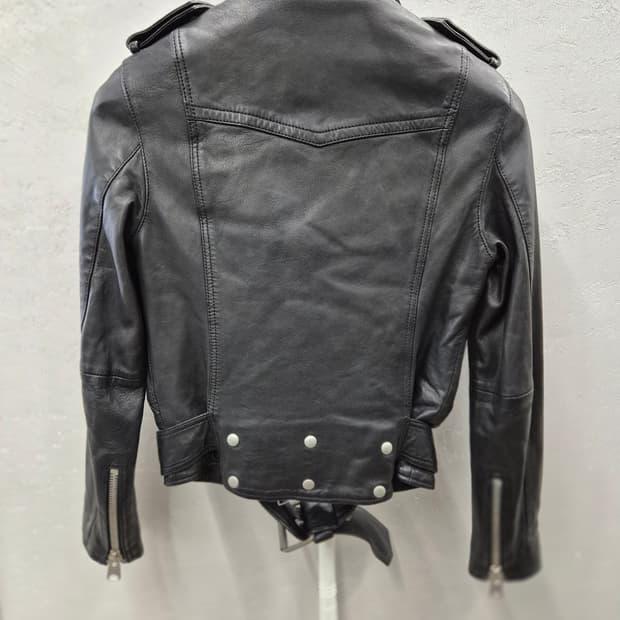 ALLSAINTS 블랙 램스킨 라이더 자켓 UK S 4