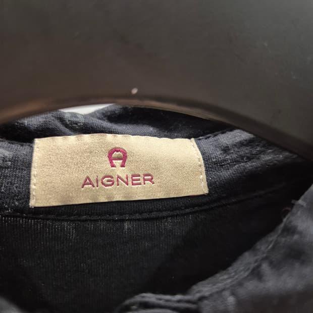 AIGNER 블랙 로고 패턴 셔츠 6
