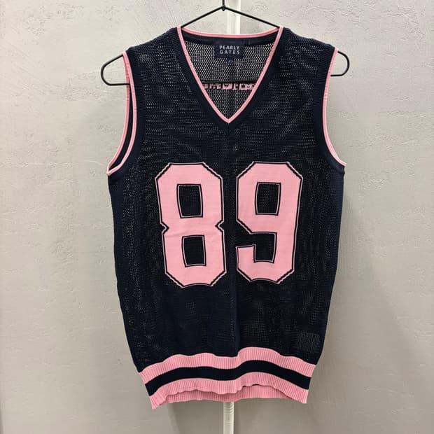 PEARLY GATES 네이비 89 니트 조끼 1 3