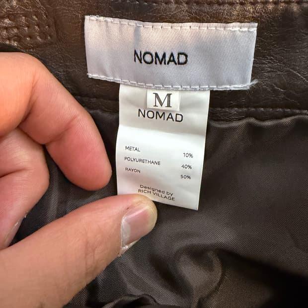 NOMAD 브라운 레더 미니 스커트 M 4