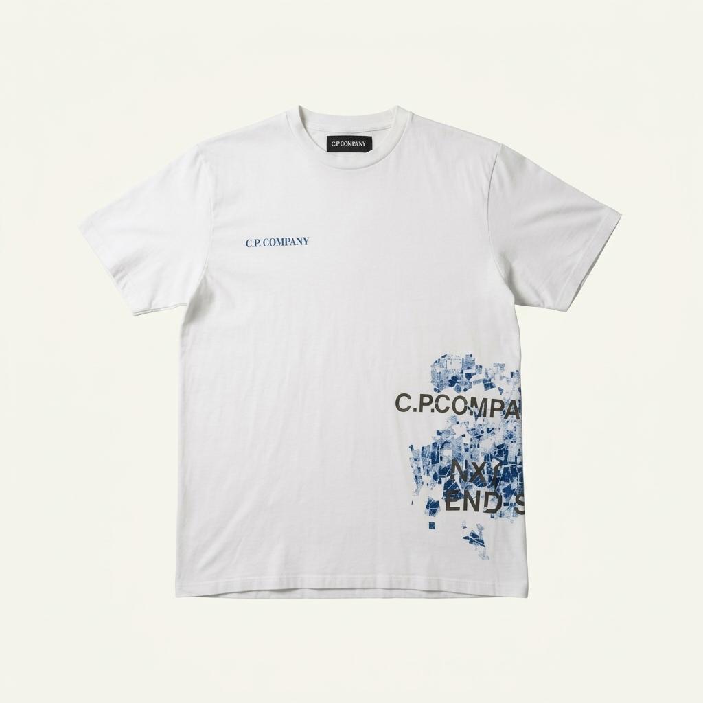 C.P. COMPANY 화이트 반팔티 XL 1