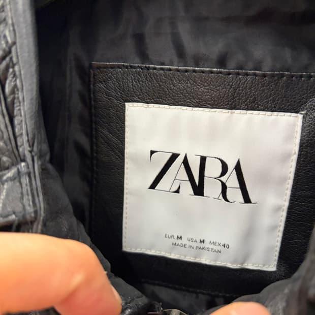 ZARA 블랙 양가죽 자켓 M 4