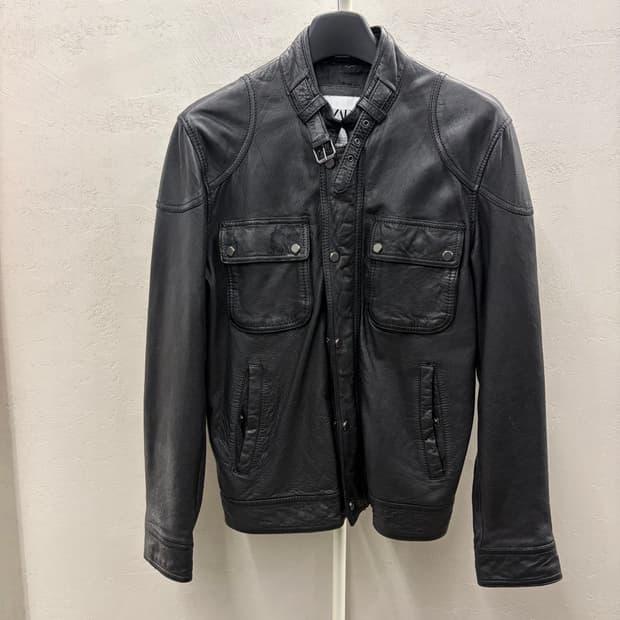 ZARA 블랙 양가죽 자켓 M 3