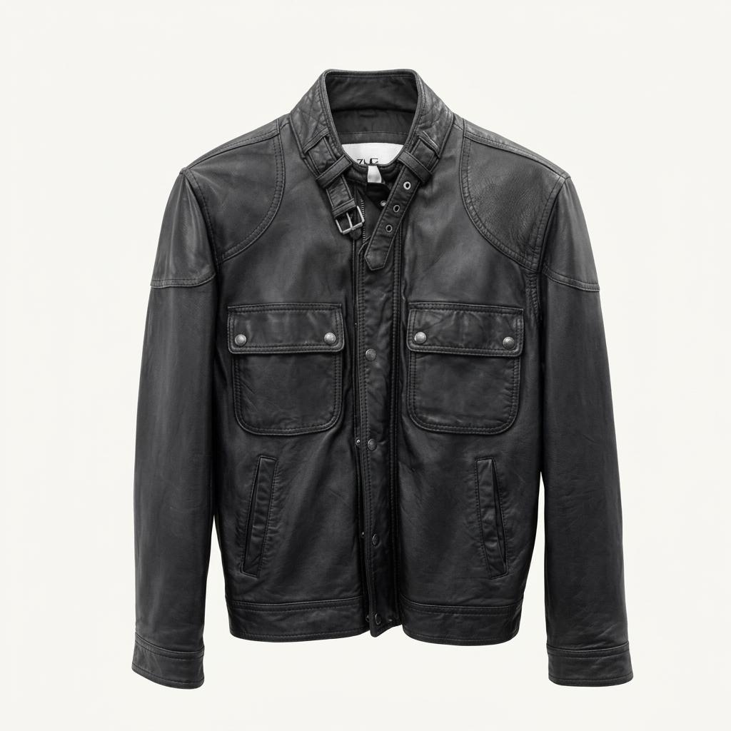 ZARA 블랙 양가죽 자켓 M 1