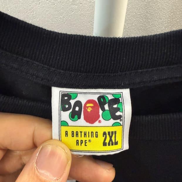 베이프 컬리지 반팔 티셔츠 블랙 2XL 4