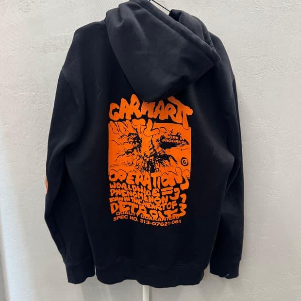 칼하트 WIP 프린팅 후드티 블랙 XL 6