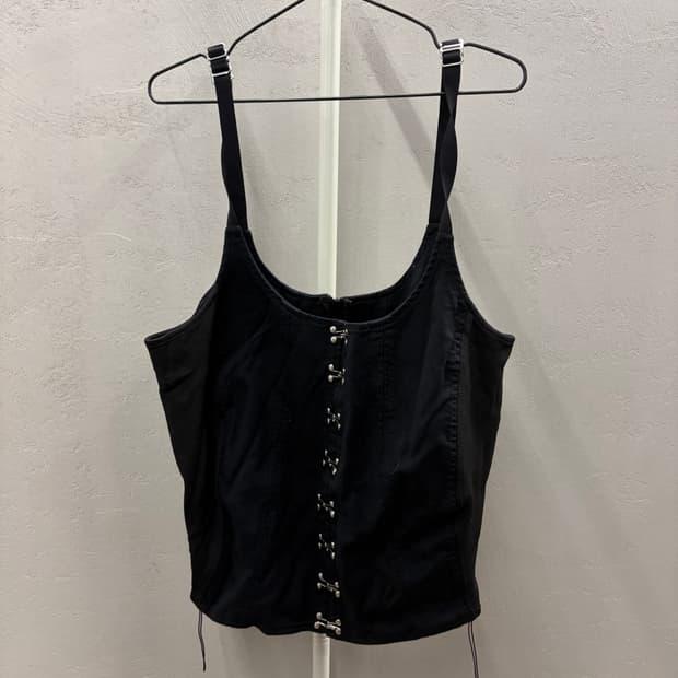 DION LEE 블랙 코르셋 탑 3
