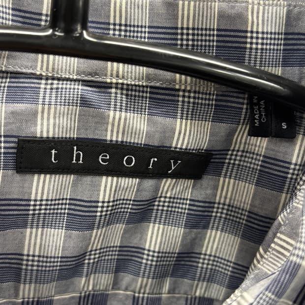 Theory 남성 체크 셔츠 S 6