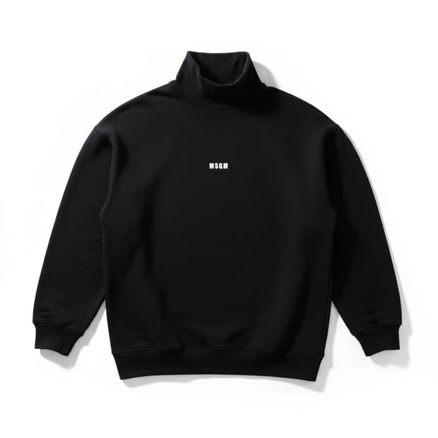 MSGM 터틀넥 맨투맨 블랙 S 2