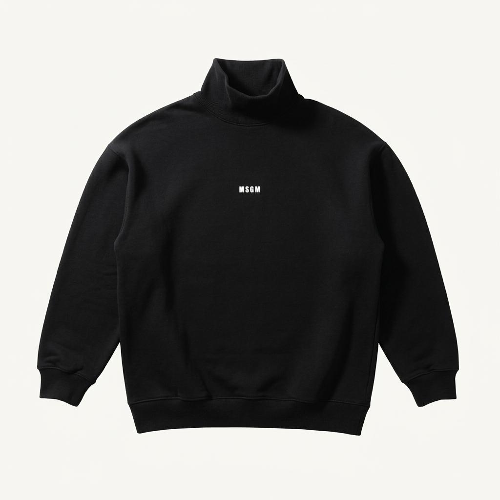 MSGM 터틀넥 맨투맨 블랙 S 1