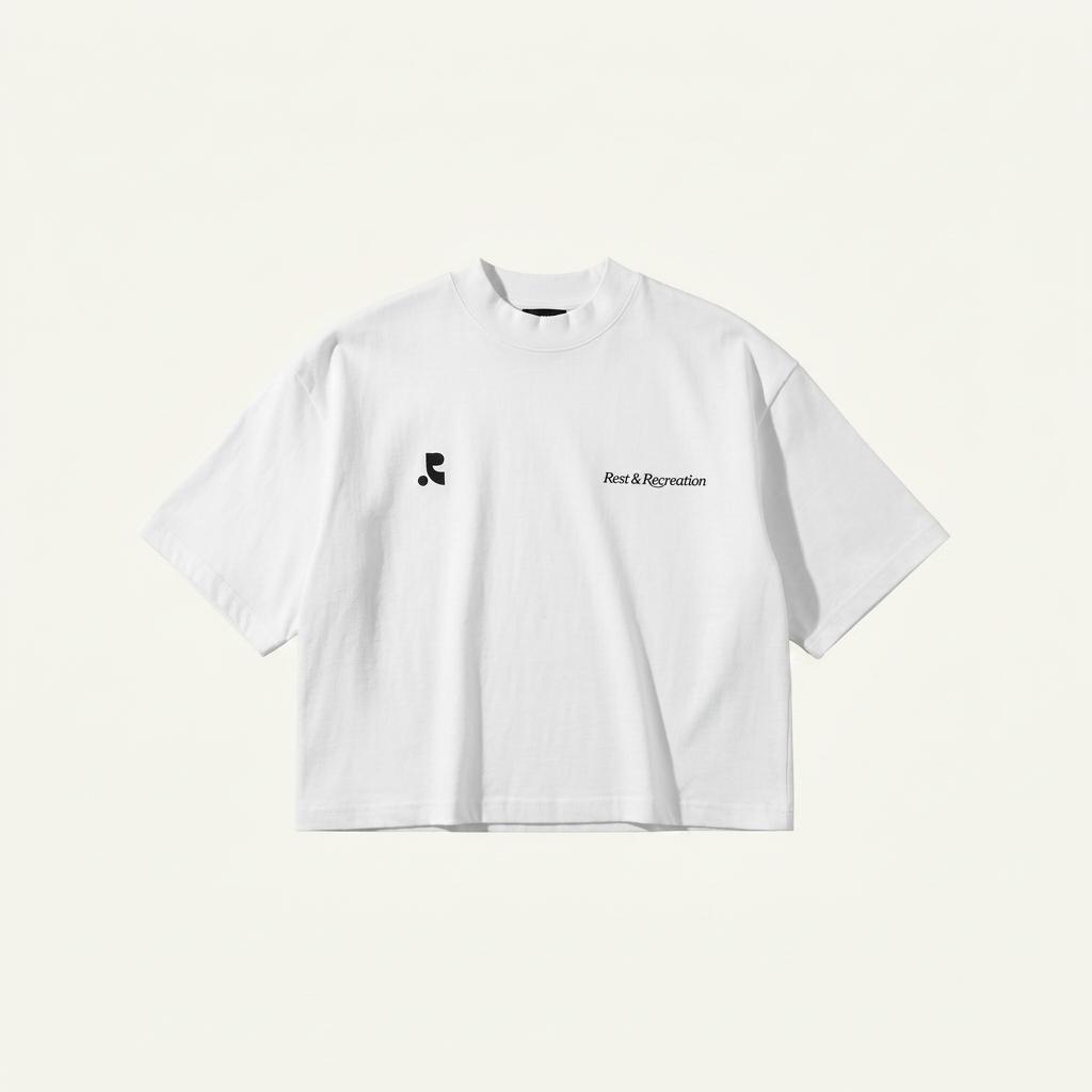 Rest & Recreation 크롭 티셔츠 화이트 1
