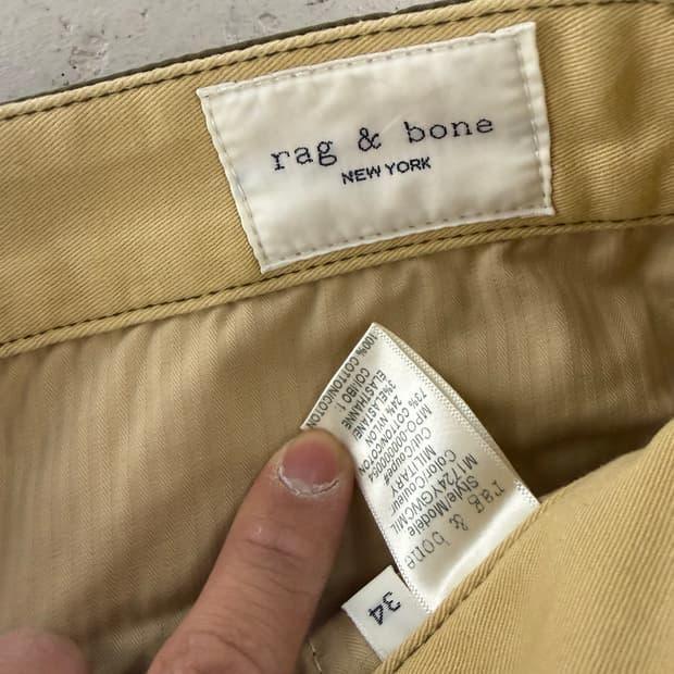 Rag & Bone 치노 팬츠 카키 34 5