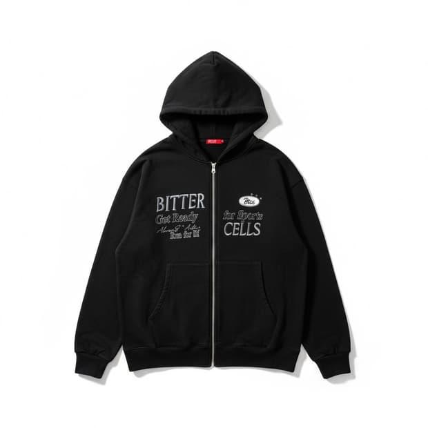 BITTER CELLS 검정색 후드집업 2 2