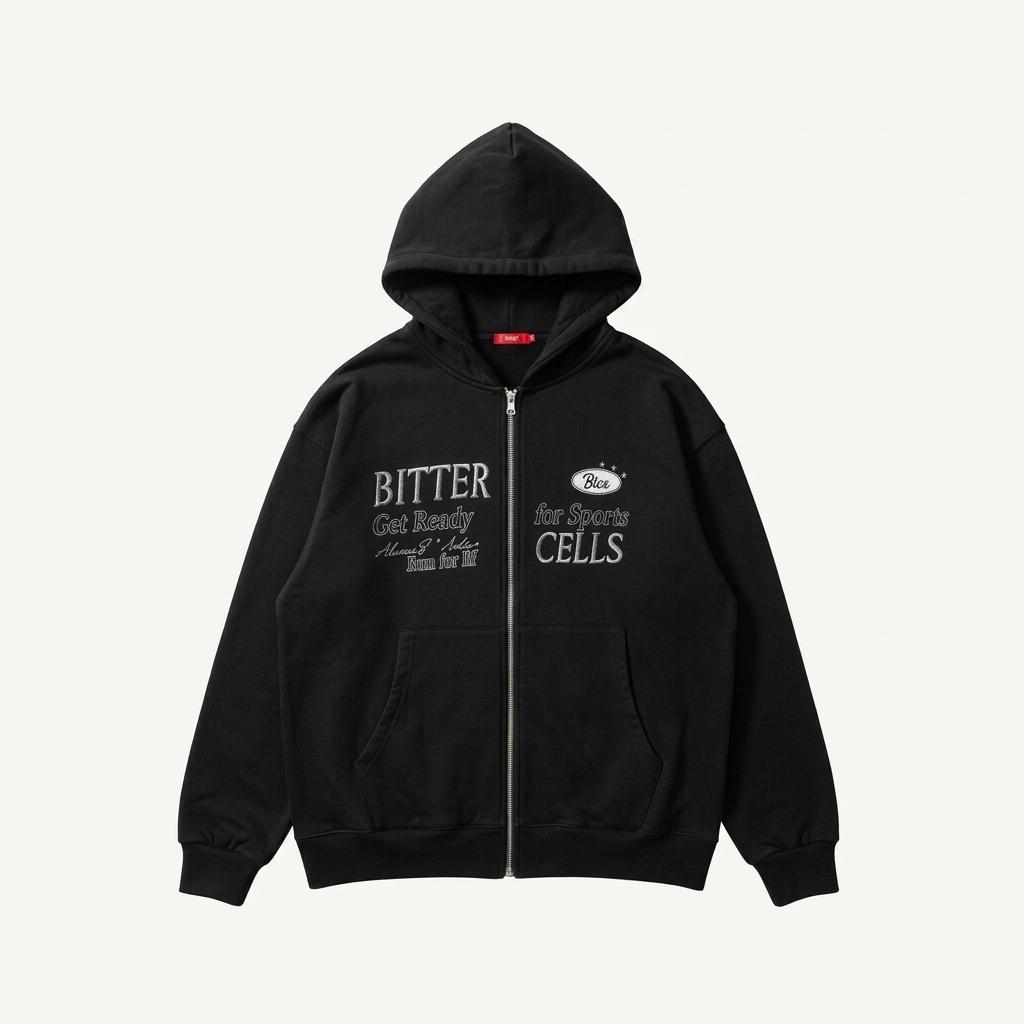 BITTER CELLS 검정색 후드집업 2 1