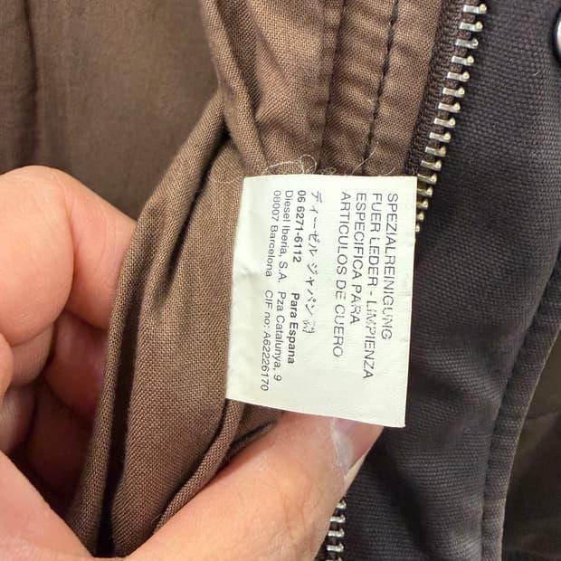 디젤 레더 니들워크 디테일 블루종 타입 재킷 S 8