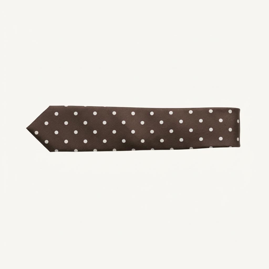 TOM FORD 브라운 물방울무늬 넥타이 1