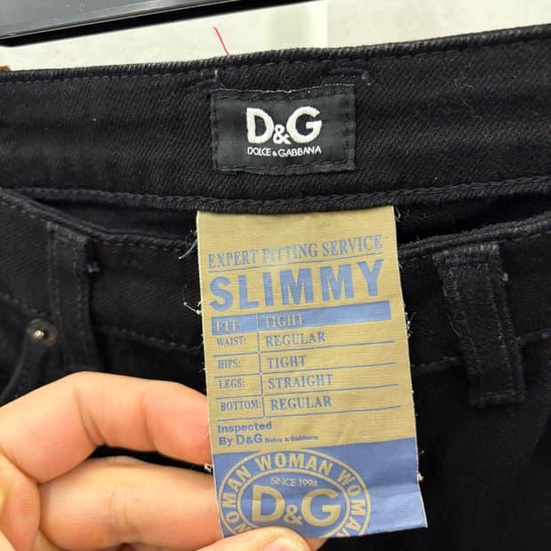 돌체앤가바나 D&G 블랙 슬림 청바지 26 5