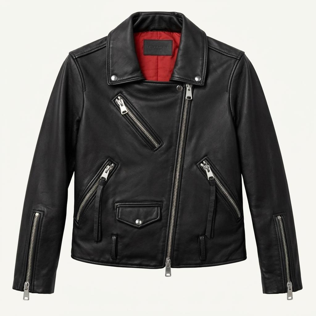 올세인츠 WILLIE BIKER 램스킨 레더자켓 S 1