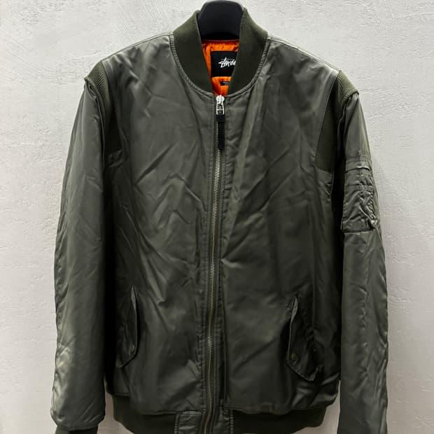 스투시 MA-1 봄버 자켓 XL 올리브 4