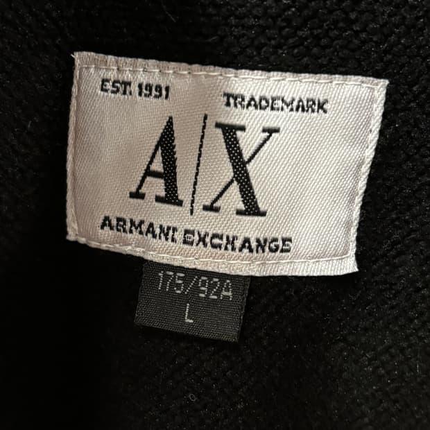 Armani Exchange 블랙 벨티드 코트 L 5