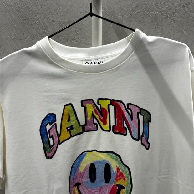 가니 GANNI 스마일 티셔츠 M 4