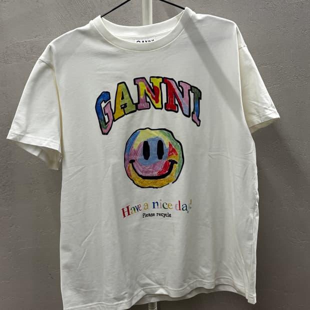 가니 GANNI 스마일 티셔츠 M 3