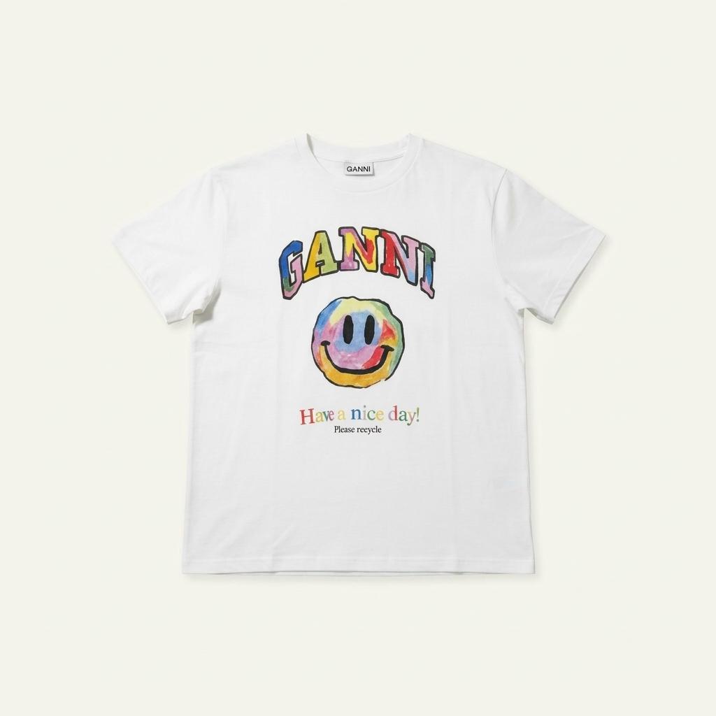 가니 GANNI 스마일 티셔츠 M 1