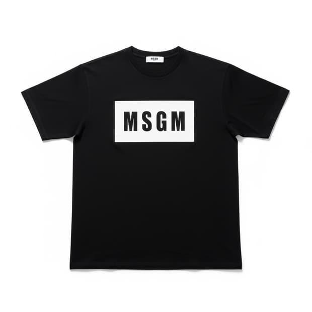 MSGM 블랙 로고 티셔츠 XL 2