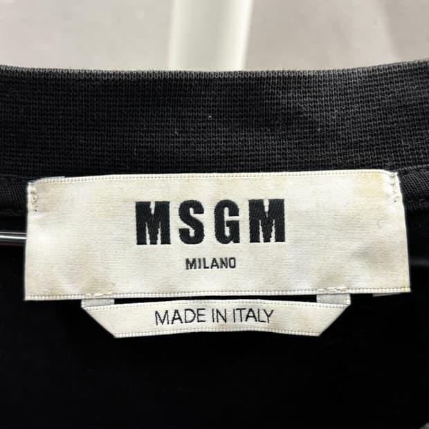 MSGM 블랙 로고 티셔츠 XL 5