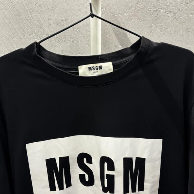 MSGM 블랙 로고 티셔츠 XL 4