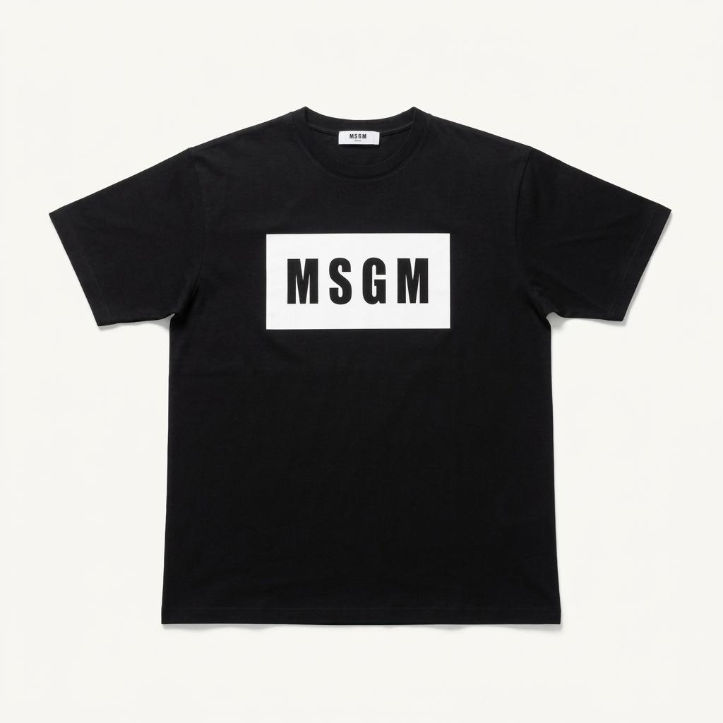 MSGM 블랙 로고 티셔츠 XL 1