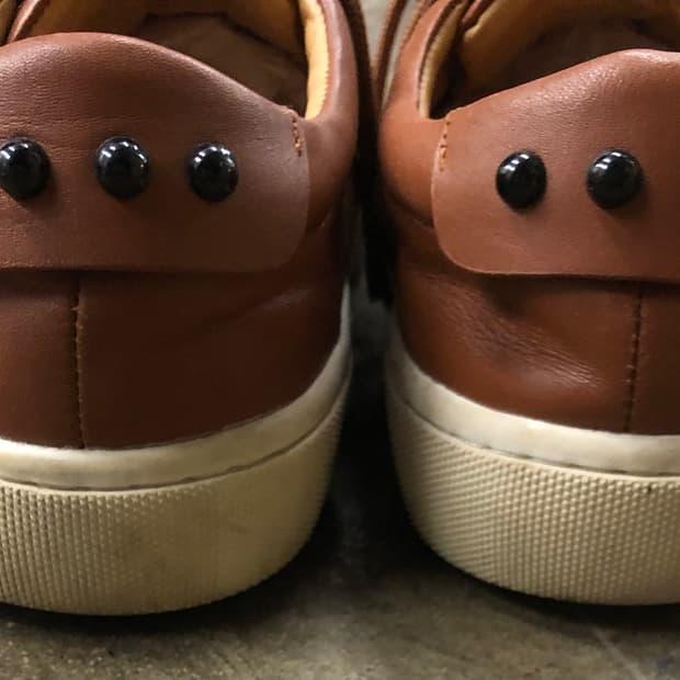 TOD'S 남성 가죽 스니커즈 브라운 41 6