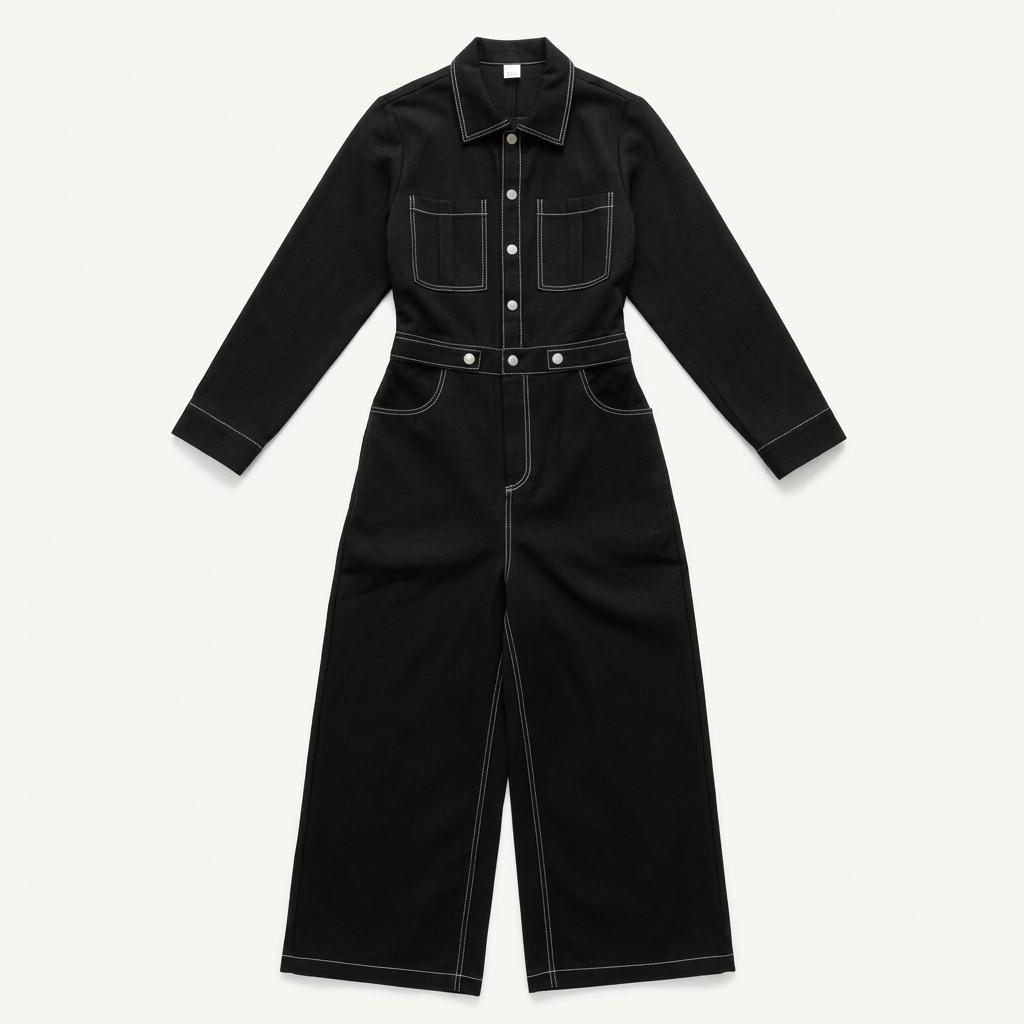 SIENNE 화이트 스티치 블랙 원피스 1