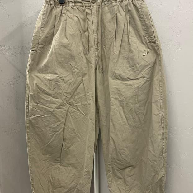 Nike 나이키 베이지색 와이드 핏 밴딩 팬츠 L 3