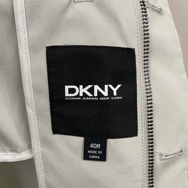 DNKY Donna Karan 버튼 탑 트렌치 코트 그레이L 5