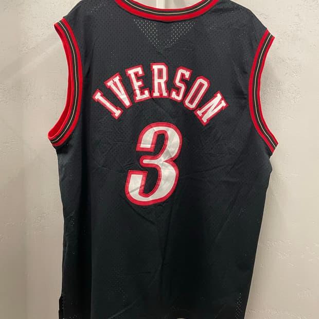 90s 나이키 빈티지 필라델피아 식서스 앨런 아이버스 NBA 져지 XL 9