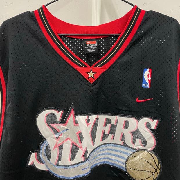 90s 나이키 빈티지 필라델피아 식서스 앨런 아이버스 NBA 져지 XL 4
